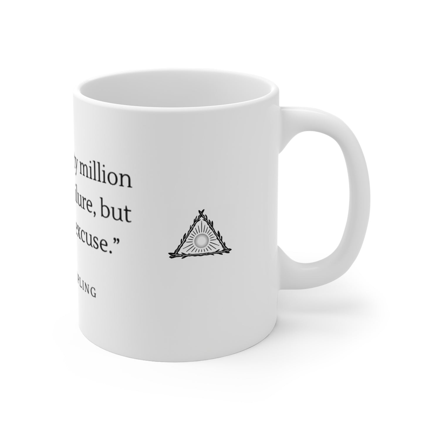 Motivational Quote Mug | 'We have forty million reasons for failure...' 11oz