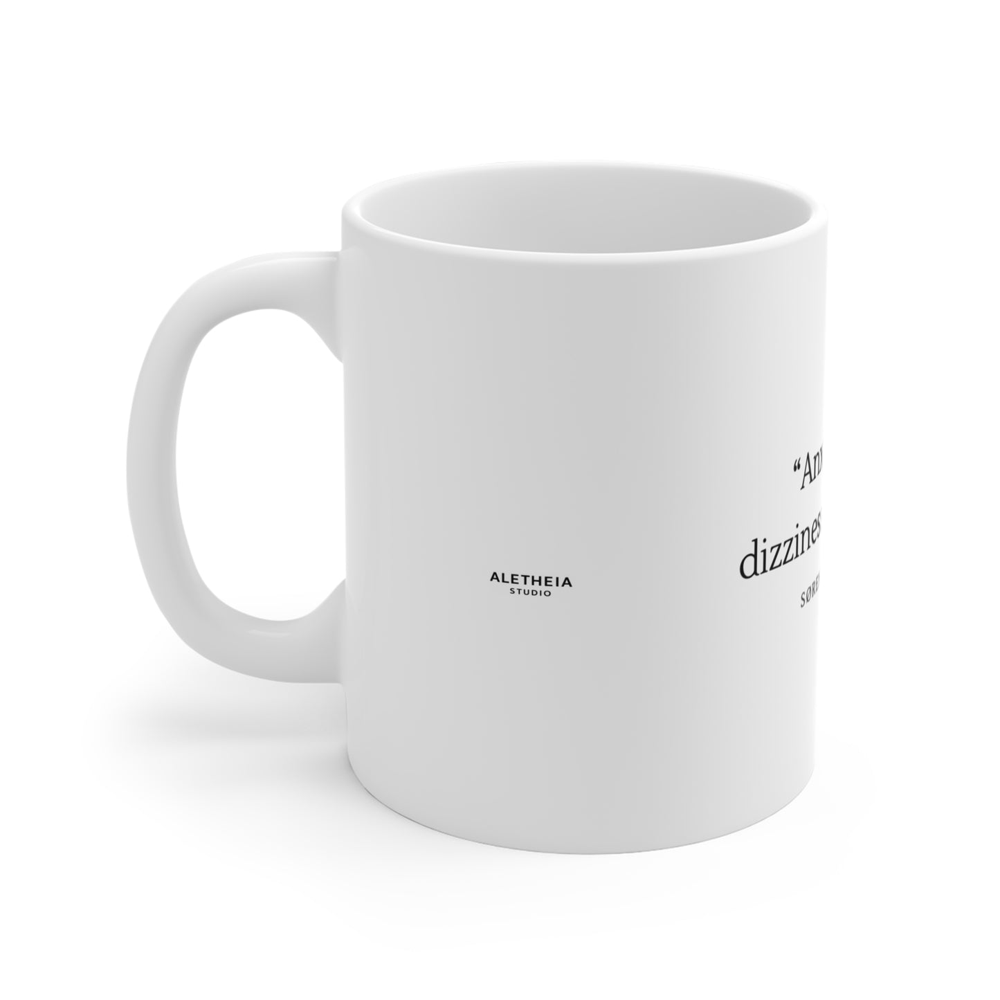 "Anxiety is the Dizziness of Freedom" Mug — Kierkegaard