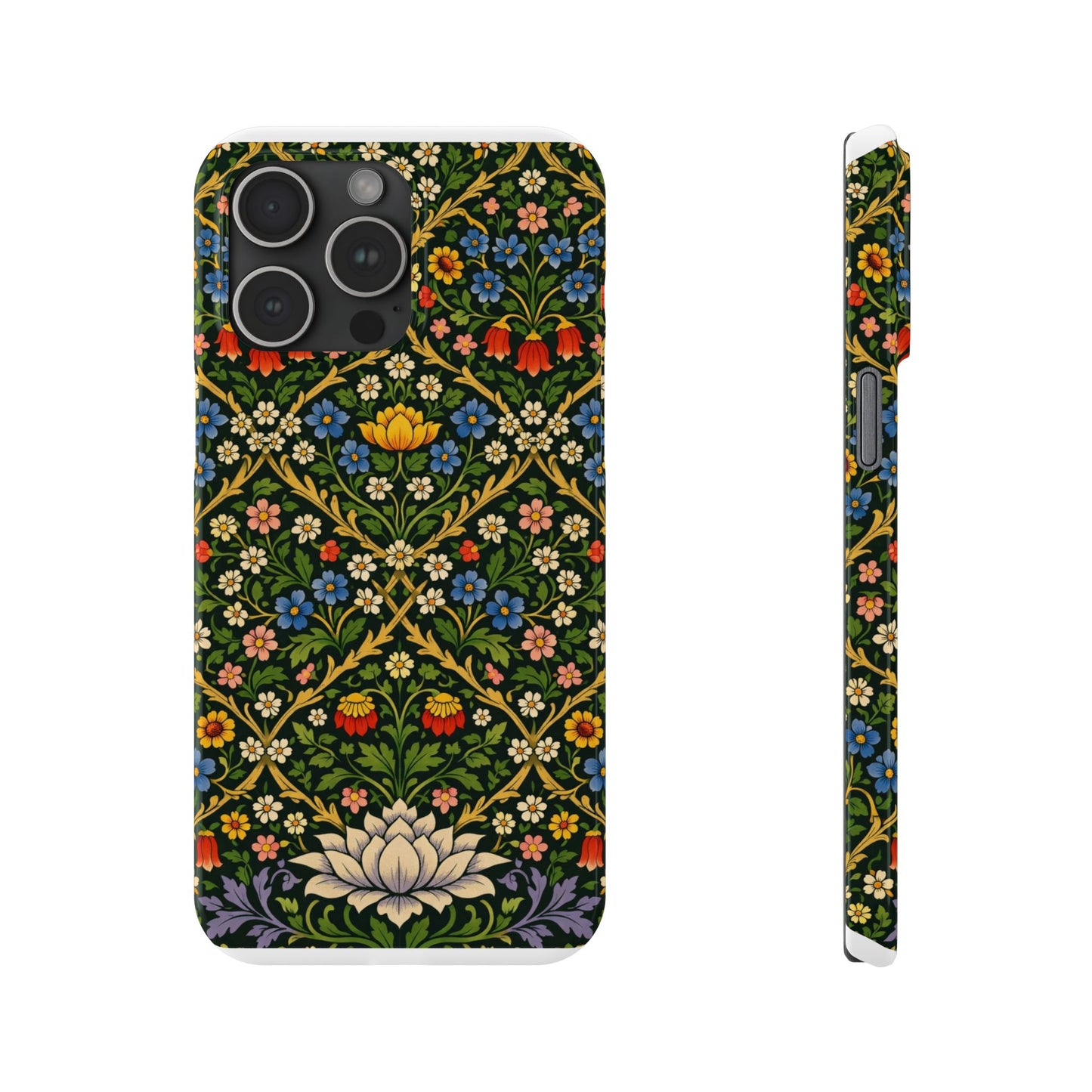 Slim Phone Case — Vintage William Morris Floral Pattern