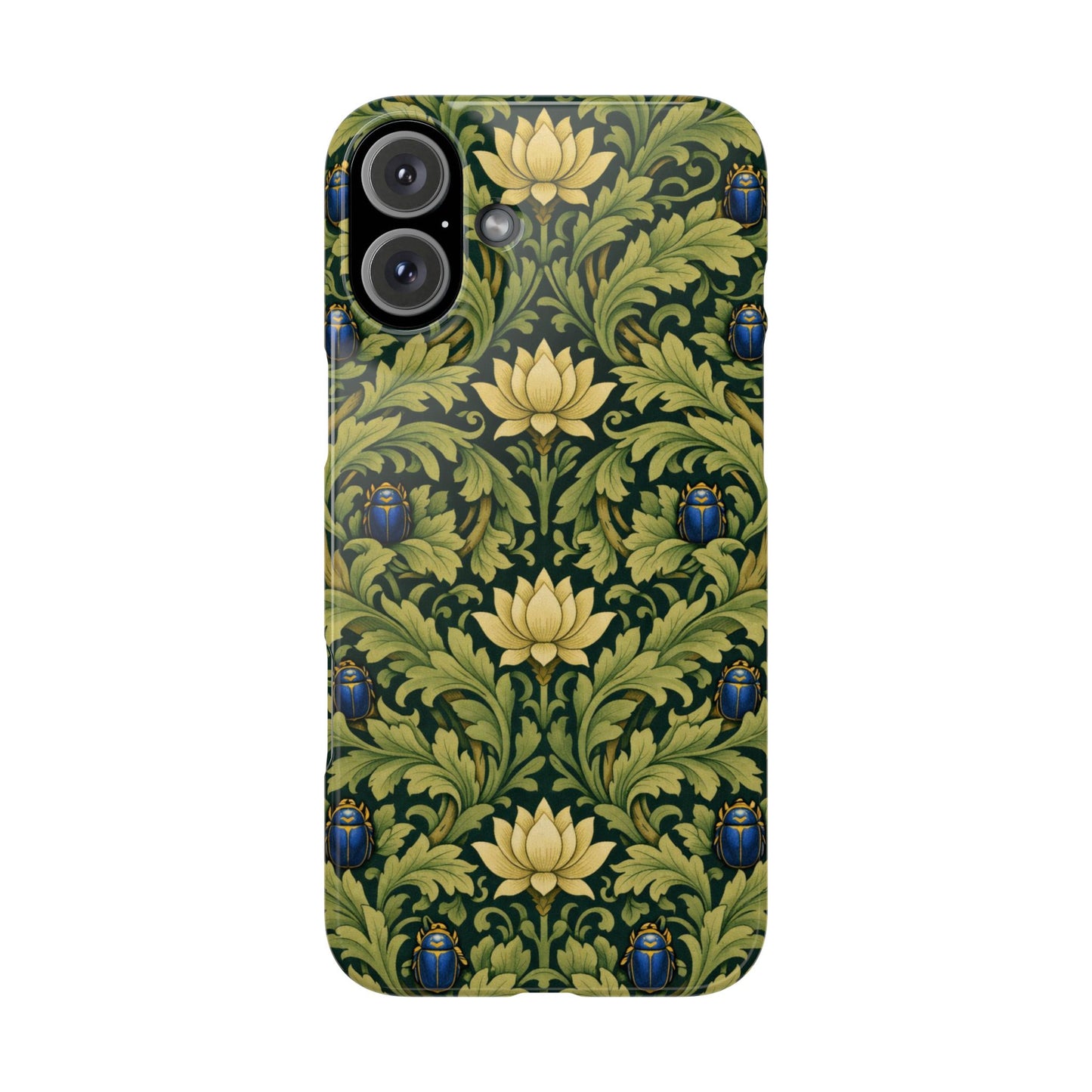 Vintage William Morris Green Lotus & Beetle Slim Phone Case