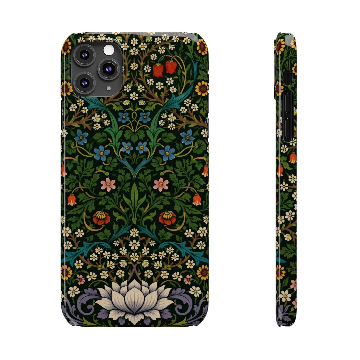 Slim Phone Case — Vintage Floral William Morris Style Pattern