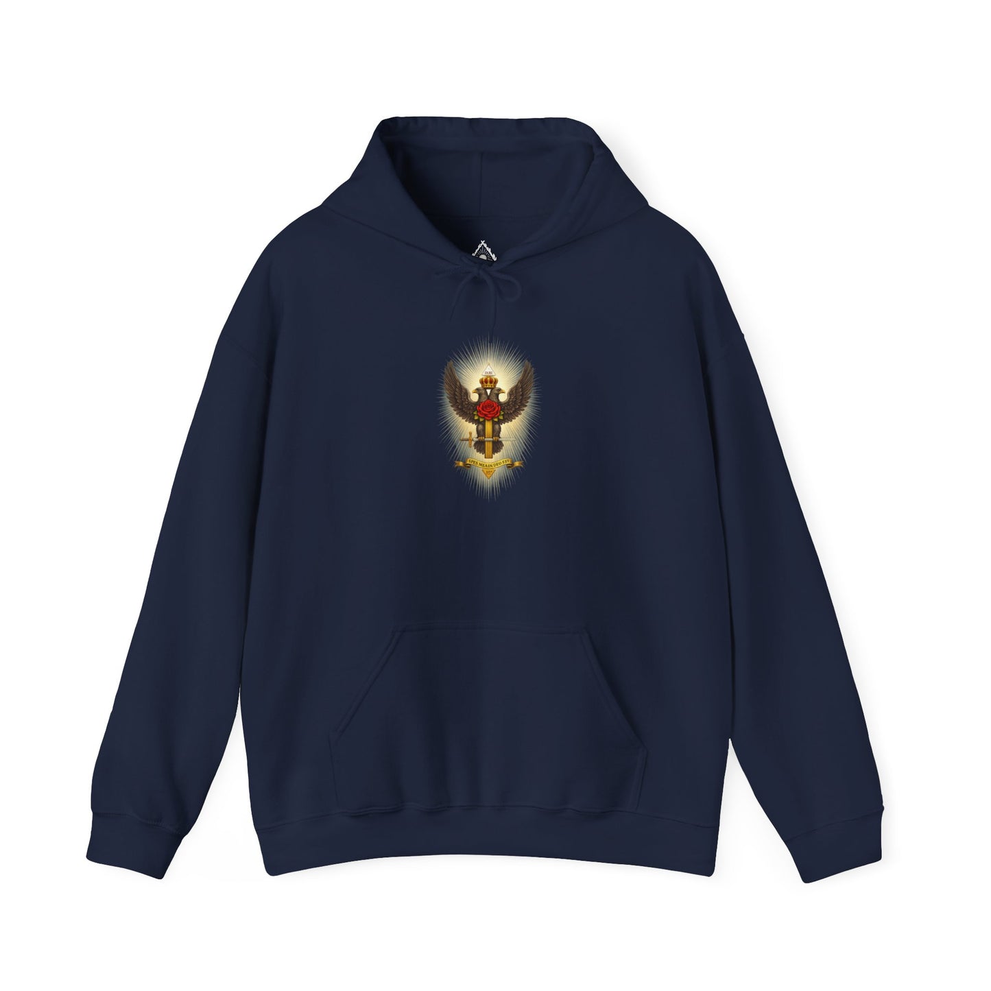 Double Headed Eagle Emblem (Color1) No Logo Hoodie — Aletheia Crest Pullover