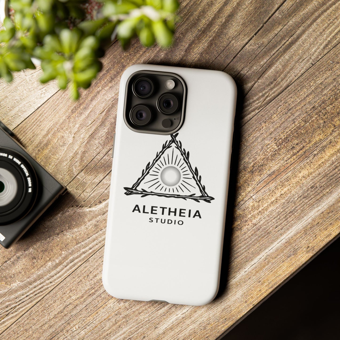 Aletheia Studio Sun Triangle Phone Case — Protective Tough Phone Case with Minimalist Logo