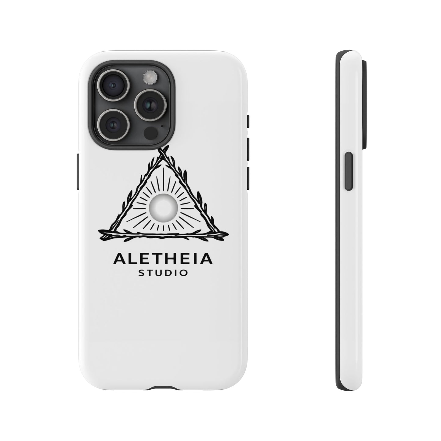Aletheia Studio Sun Triangle Phone Case — Protective Tough Phone Case with Minimalist Logo