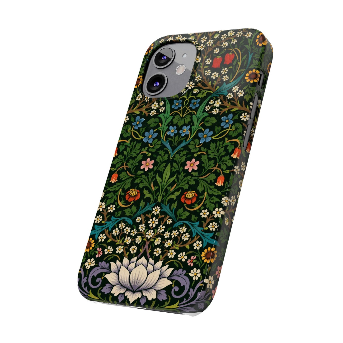 Slim Phone Case — Vintage Floral William Morris Style Pattern