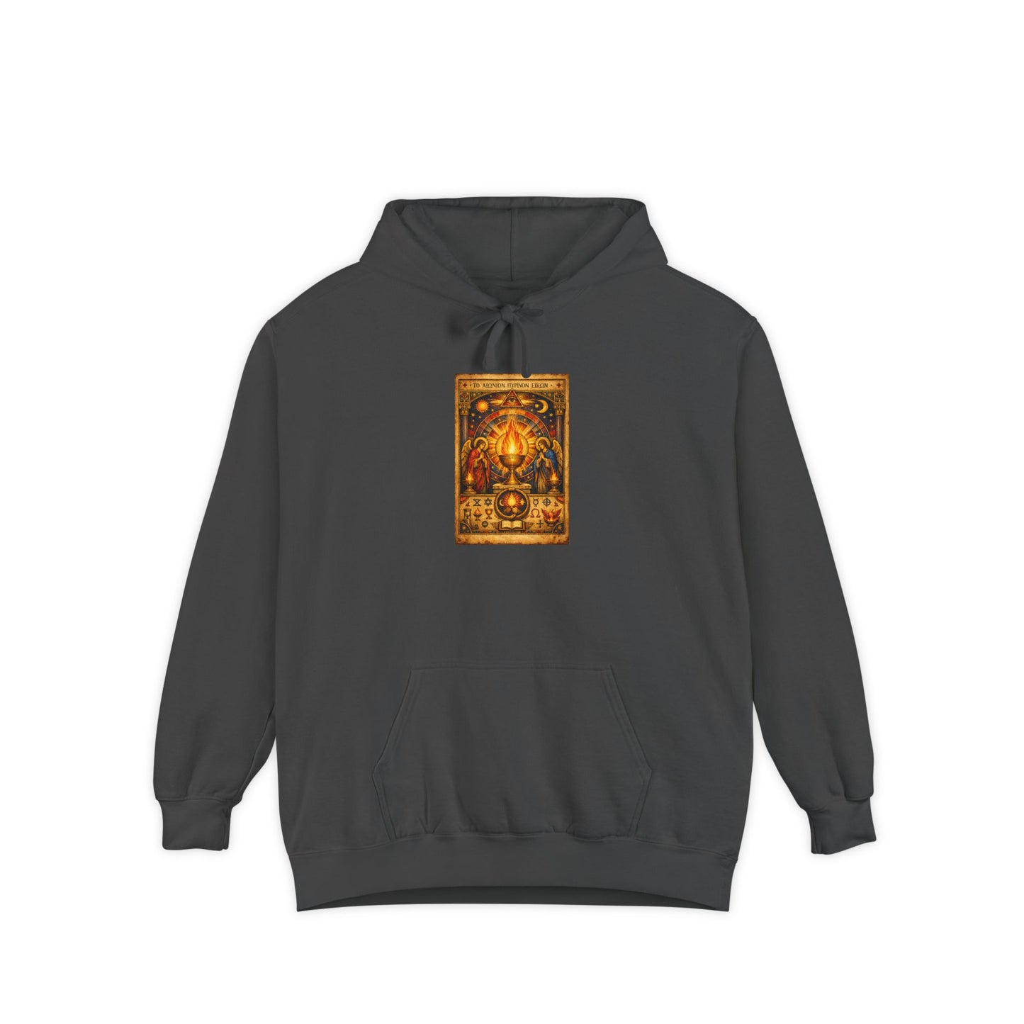 Tarot Sun Card Hoodie — Mystical Golden Tarot Graphic Hooded Sweatshirt