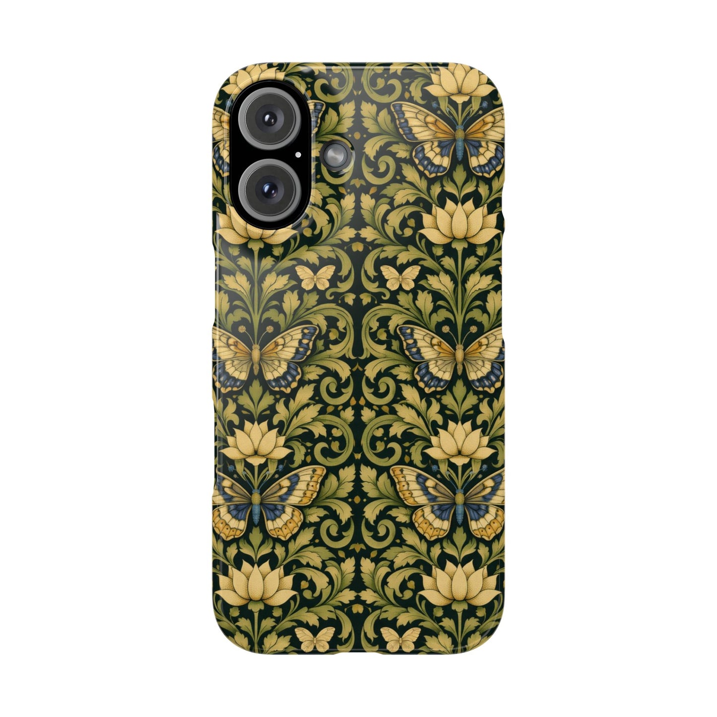Victorian Butterfly Slim Phone Case — Vintage Floral Pattern