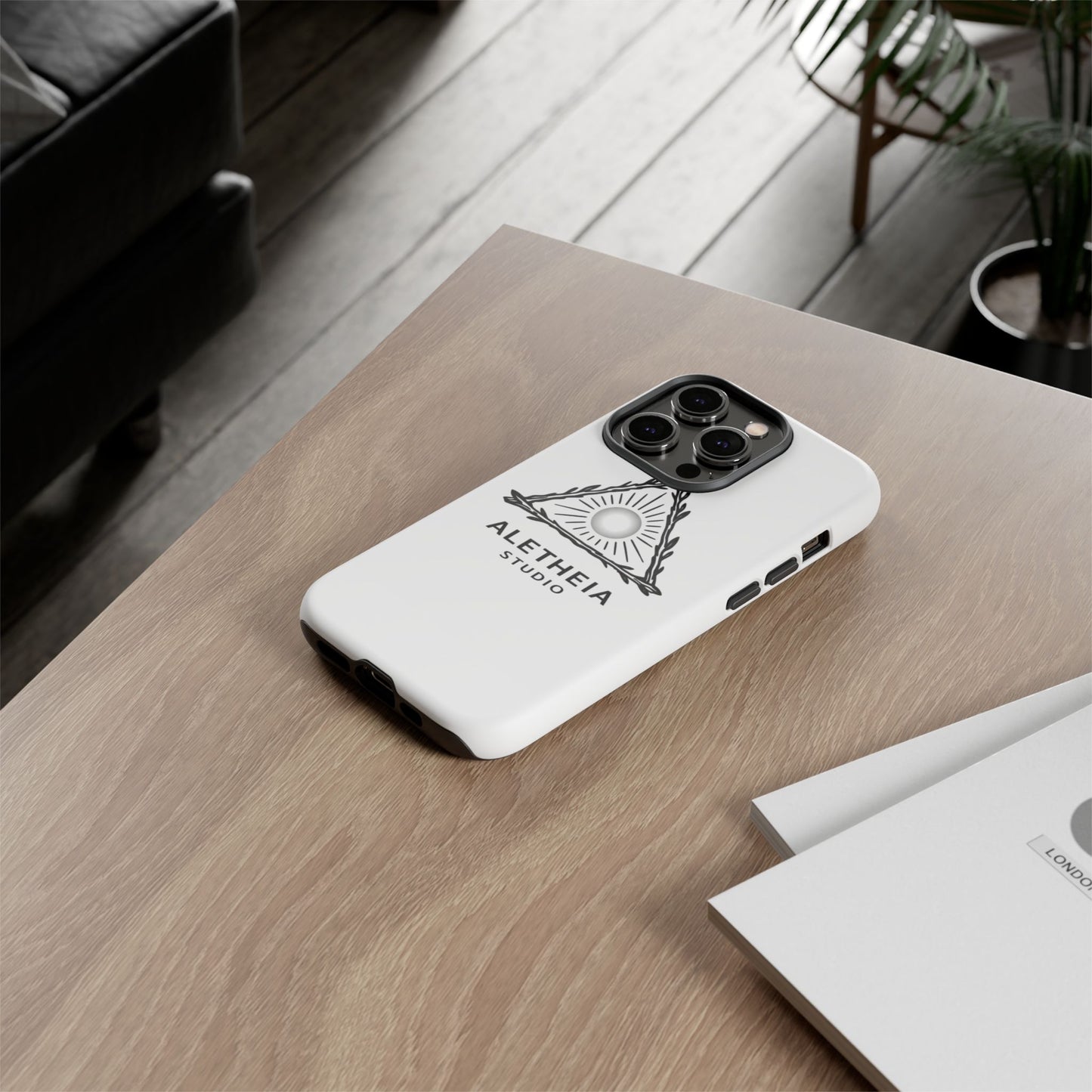 Aletheia Studio Sun Triangle Phone Case — Protective Tough Phone Case with Minimalist Logo