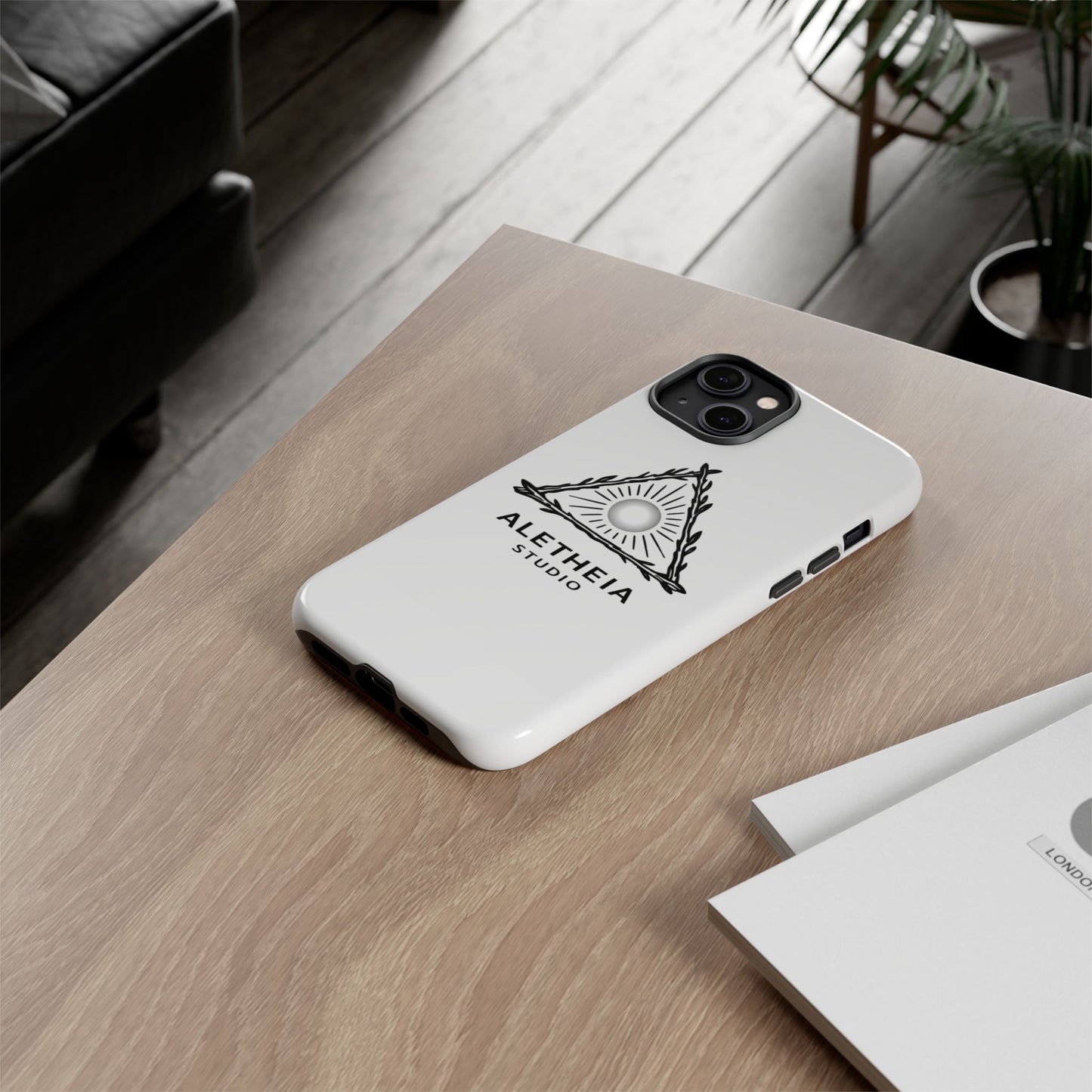 Aletheia Studio Sun Triangle Phone Case — Protective Tough Phone Case with Minimalist Logo