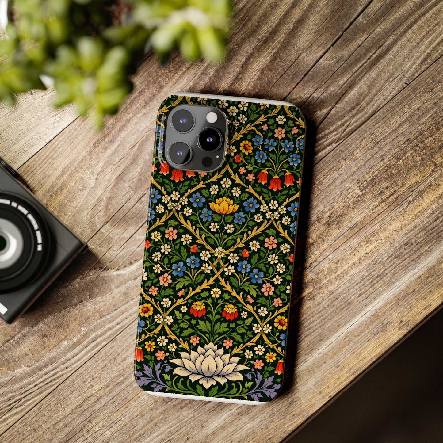 Slim Phone Case — Vintage William Morris Floral Pattern