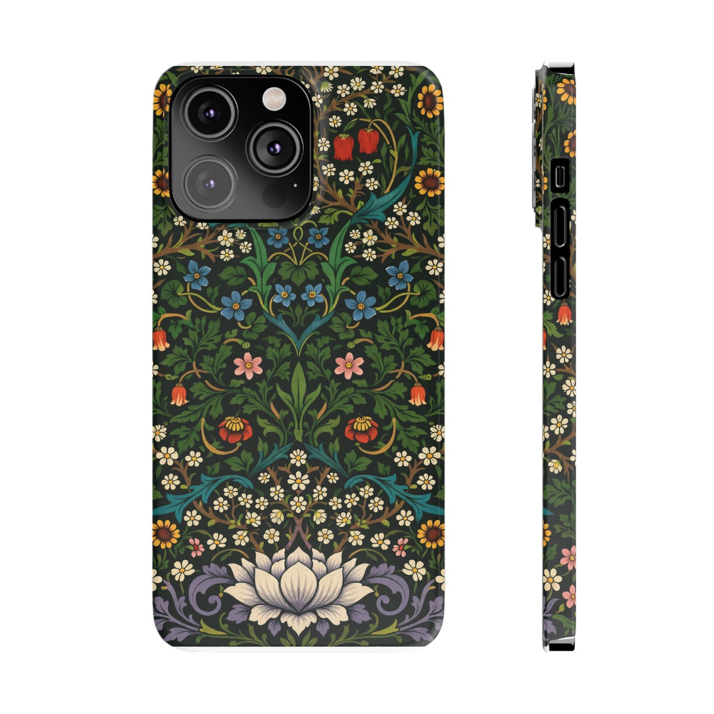 Slim Phone Case — Vintage Floral William Morris Style Pattern