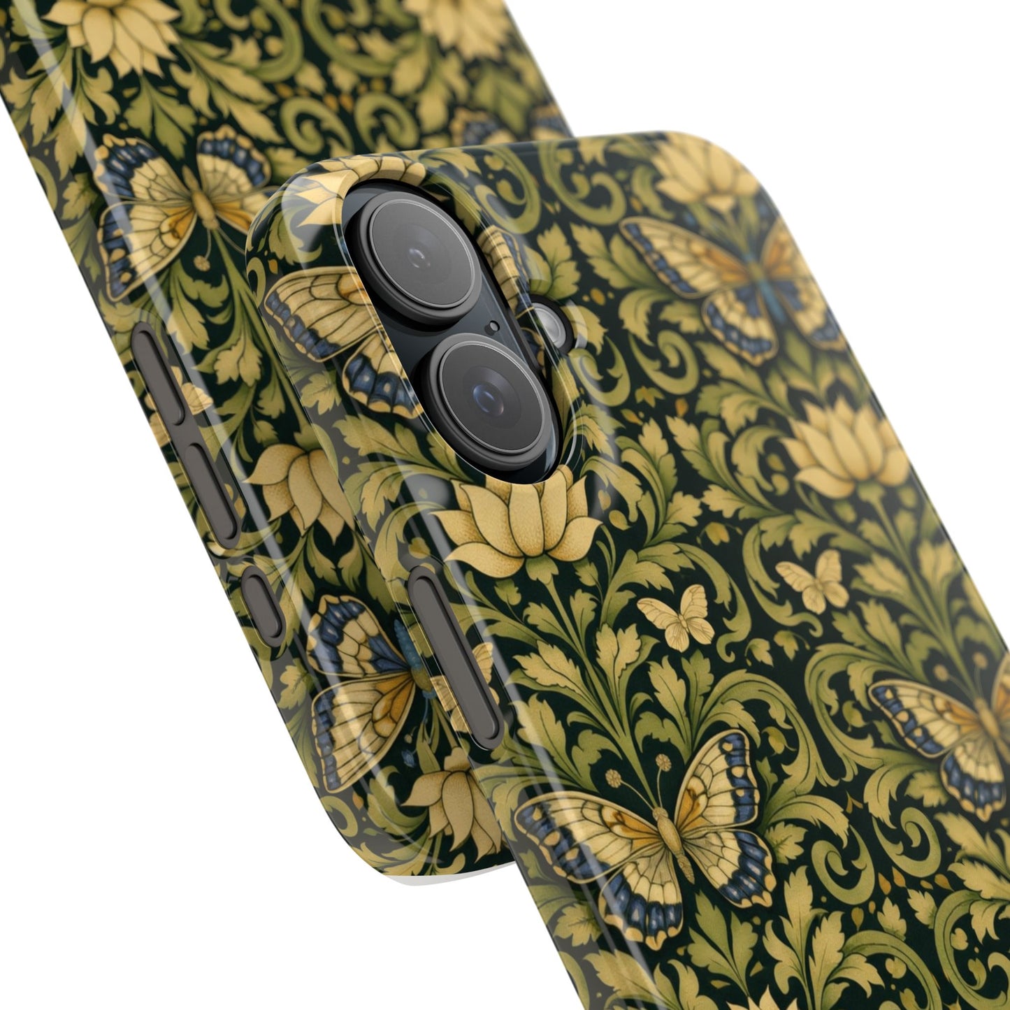 Victorian Butterfly Slim Phone Case — Vintage Floral Pattern