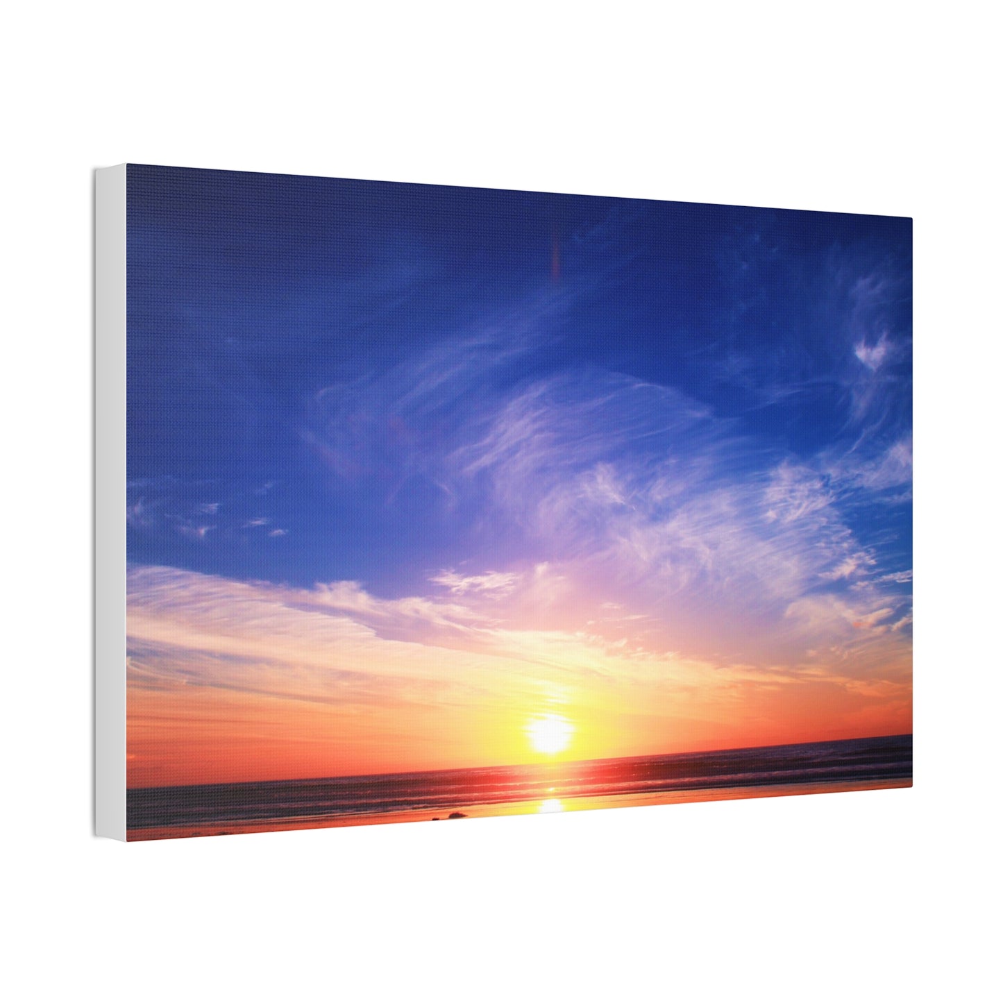 Sunset Ocean Horizon Canvas, Stretched 1.5"