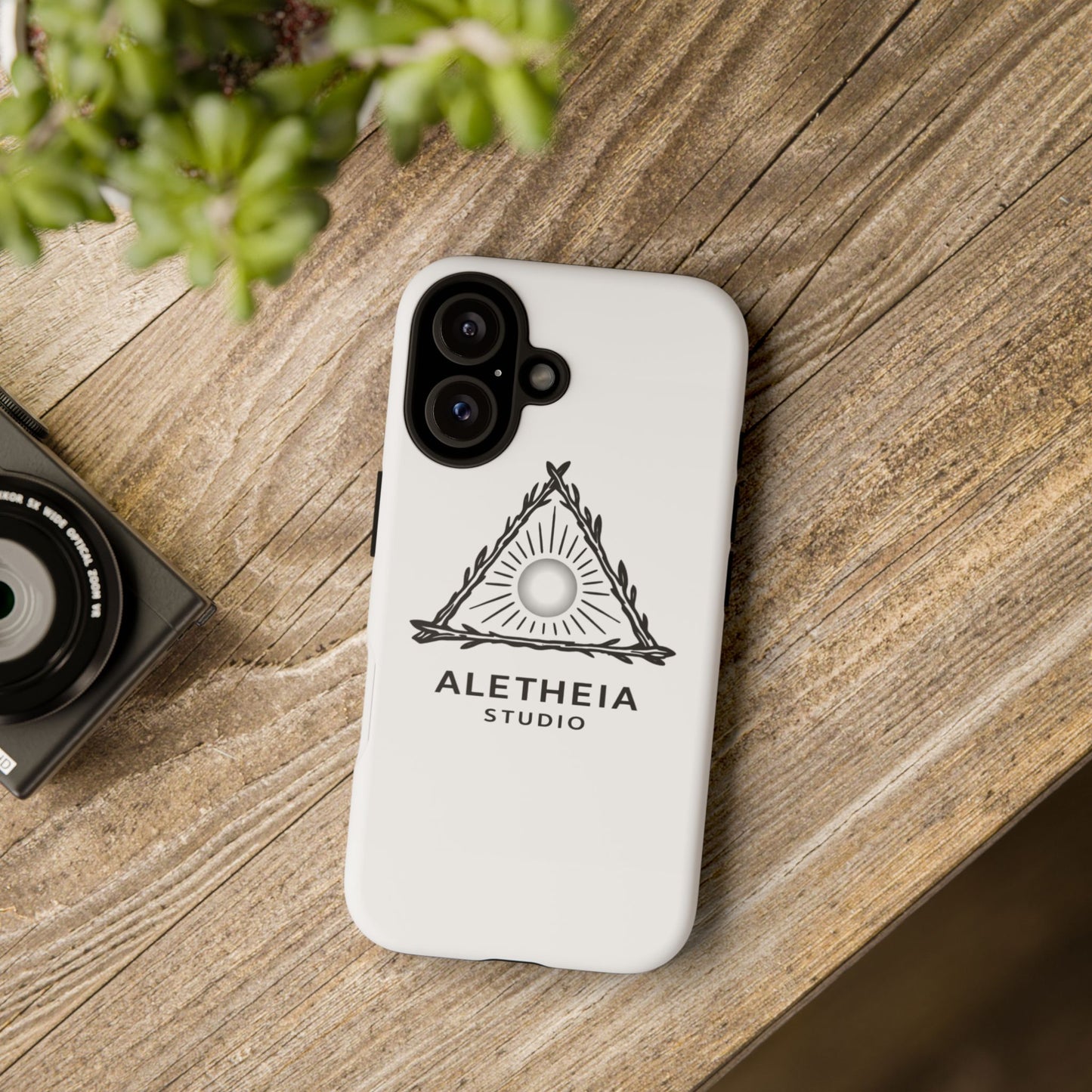 Aletheia Studio Sun Triangle Phone Case — Protective Tough Phone Case with Minimalist Logo