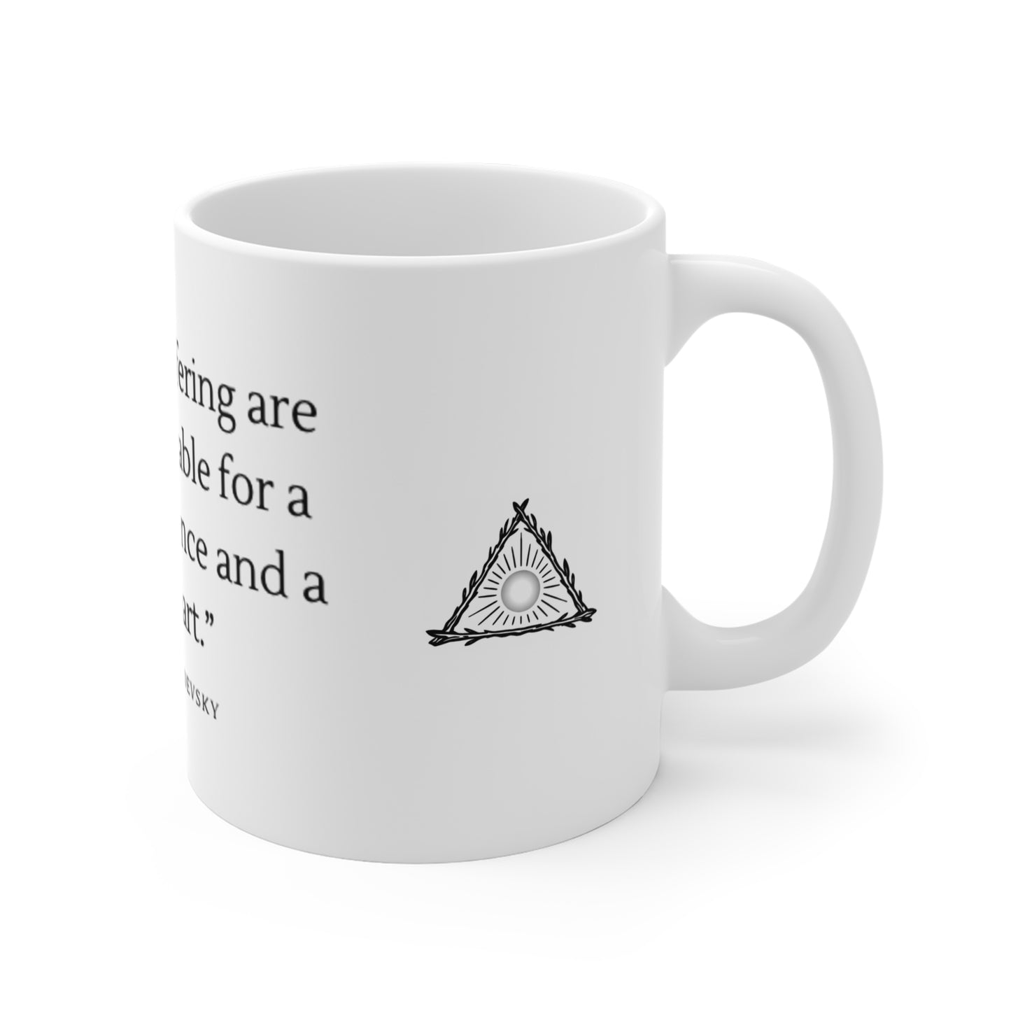 Quote about pain and suffering Mug | 11oz Ceramic Coffee Cup