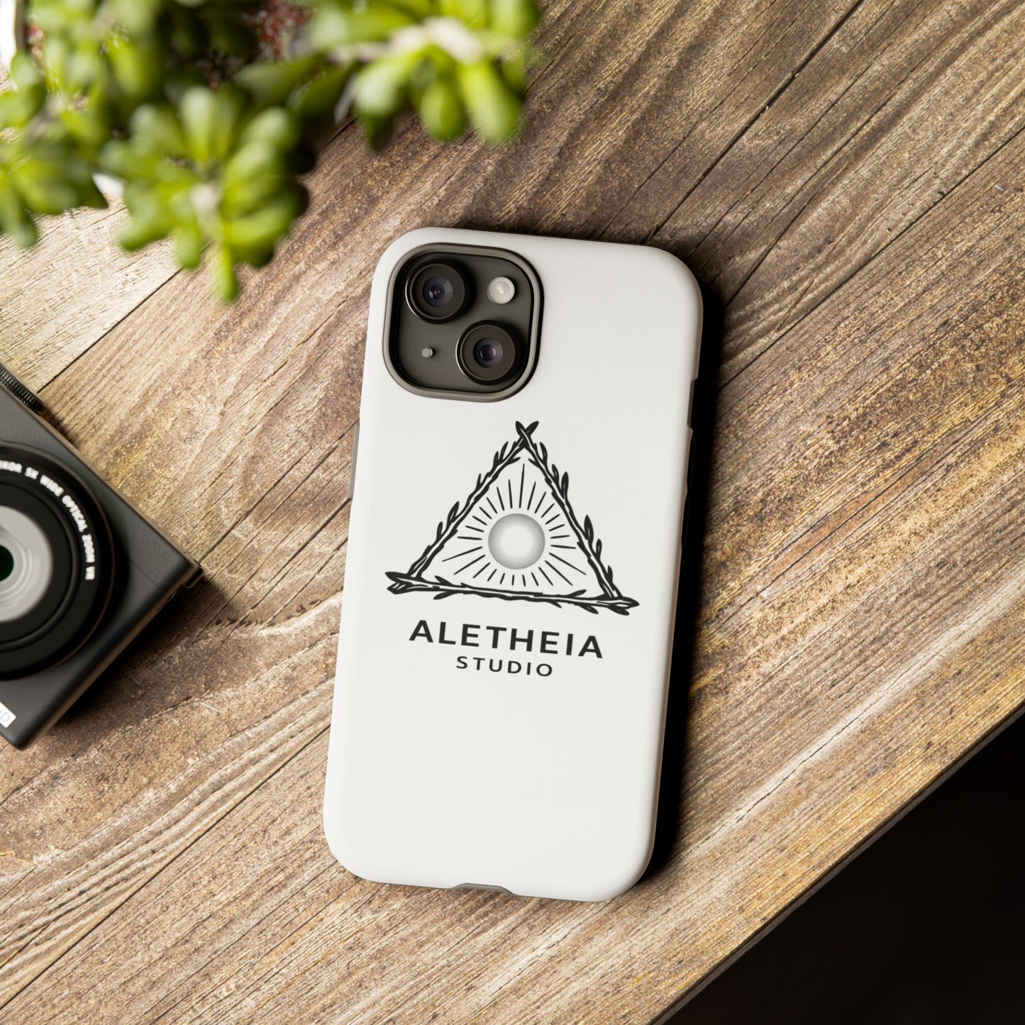 Aletheia Studio Sun Triangle Phone Case — Protective Tough Phone Case with Minimalist Logo