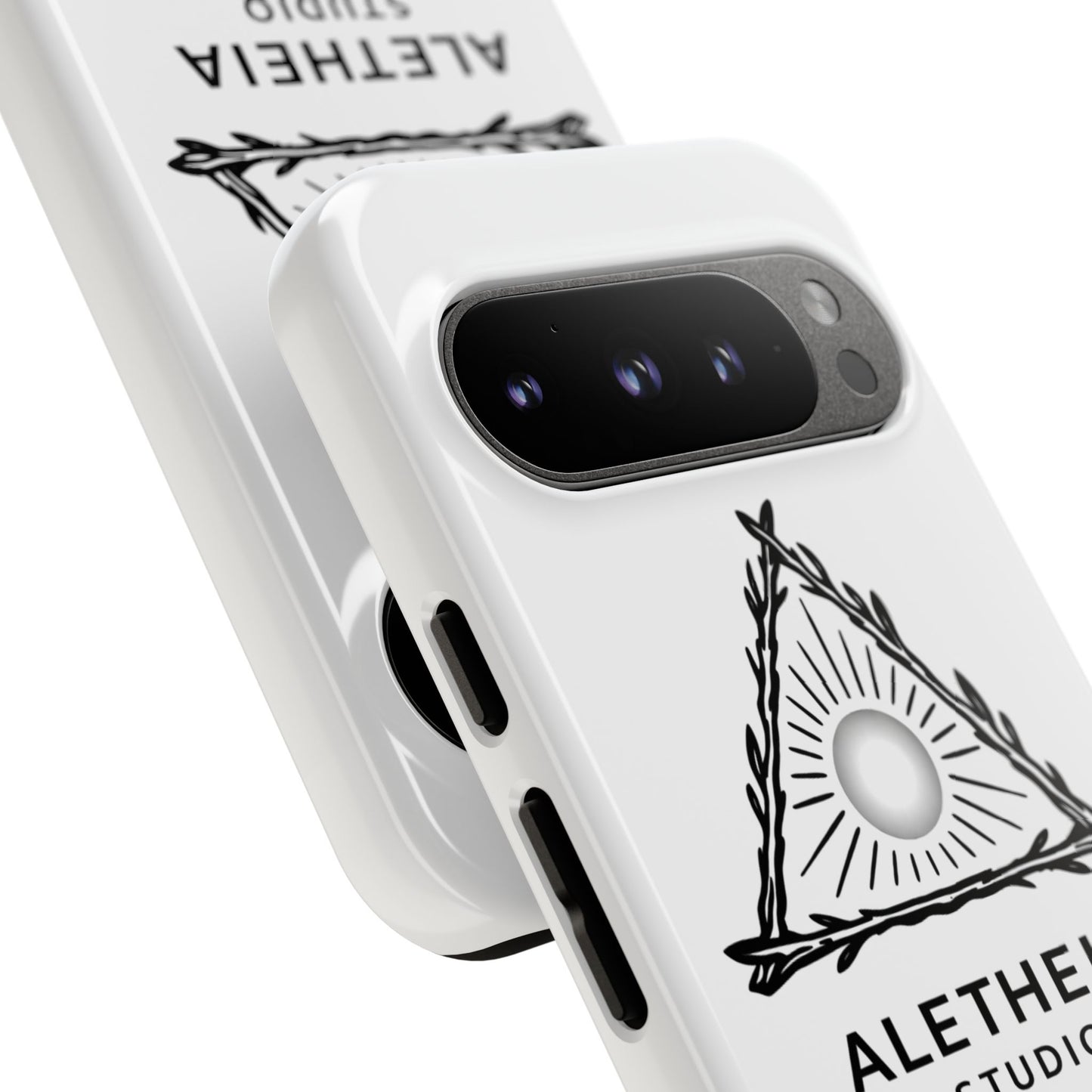 Aletheia Studio Sun Triangle Phone Case — Protective Tough Phone Case with Minimalist Logo