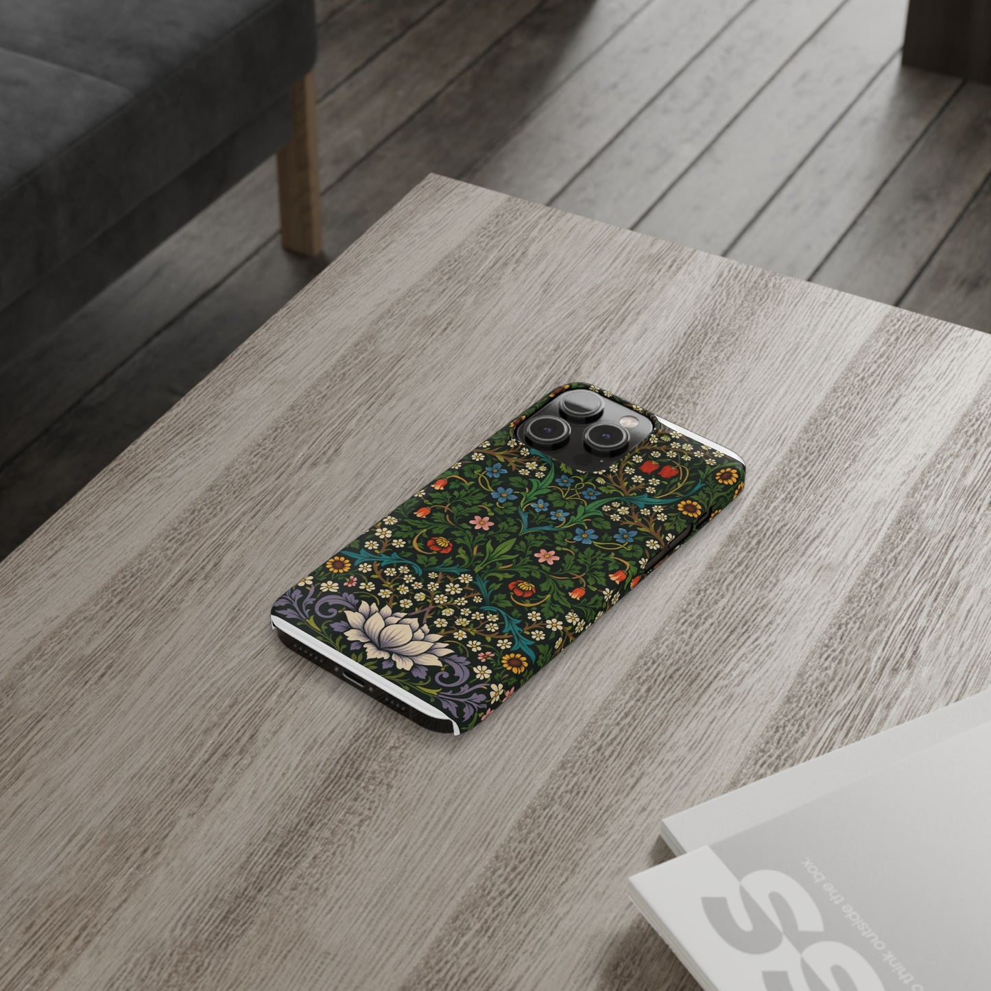 Slim Phone Case — Vintage Floral William Morris Style Pattern