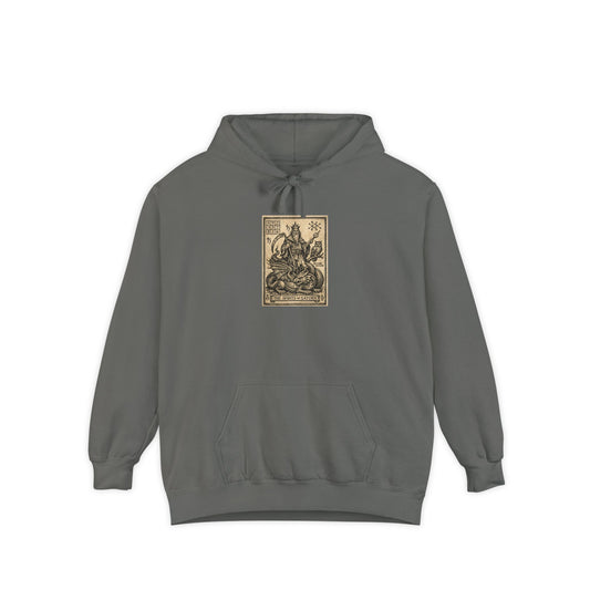 Tarot Rider-Style Hooded Sweatshirt — Vintage Death Card Graphic Hoodie