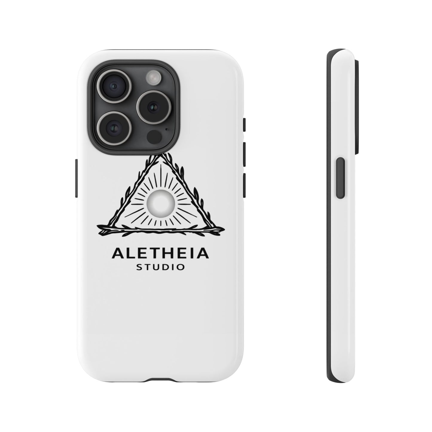 Aletheia Studio Sun Triangle Phone Case — Protective Tough Phone Case with Minimalist Logo