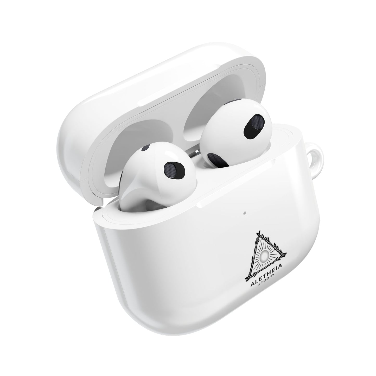 Aletheia Studio AirPods Case — Minimal Sun Triangle Design