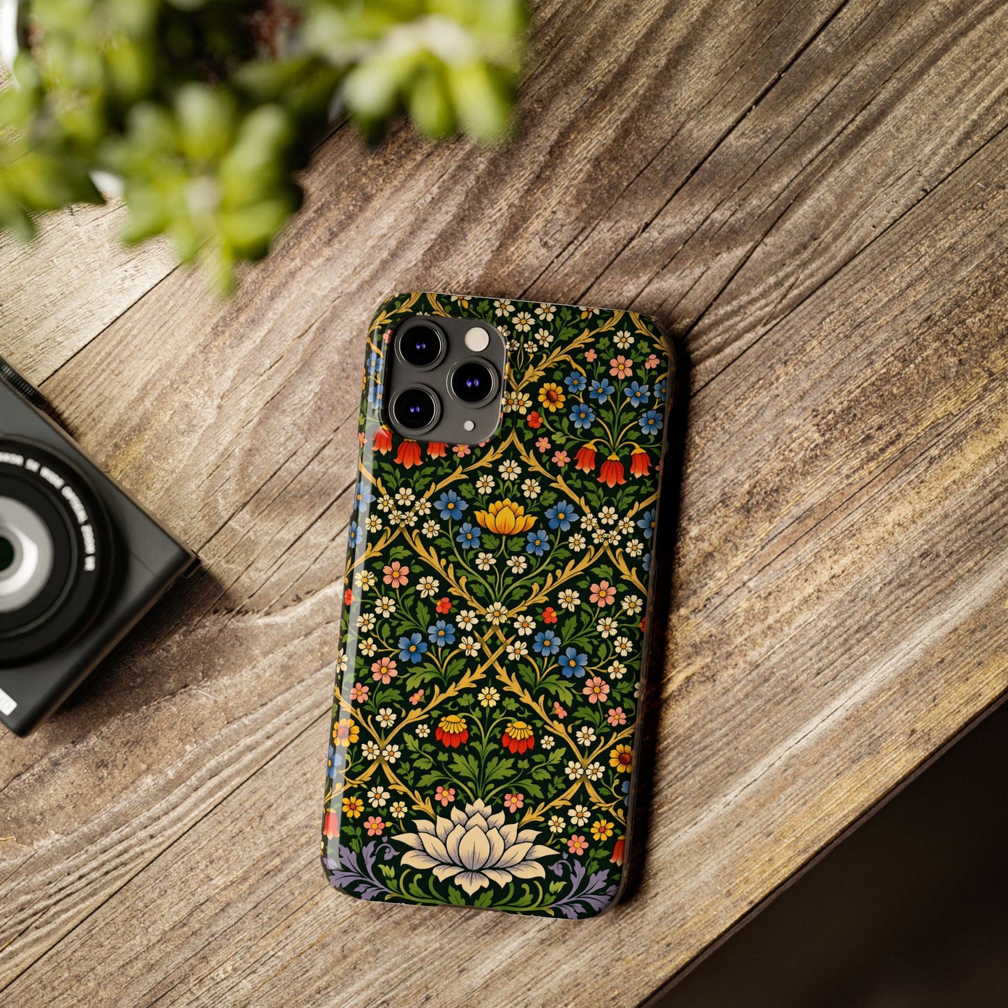 Slim Phone Case — Vintage William Morris Floral Pattern