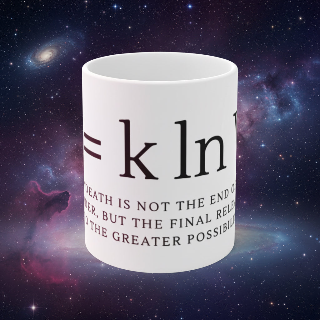 S = k ln W Quote Mug | Statistical Mechanics Entropy Formula, Science Coffee Cup