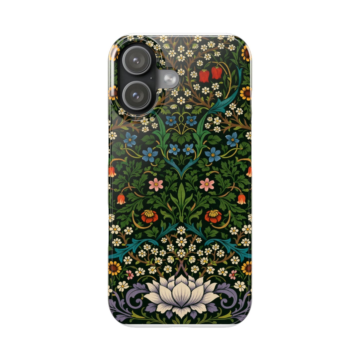 Slim Phone Case — Vintage Floral William Morris Style Pattern