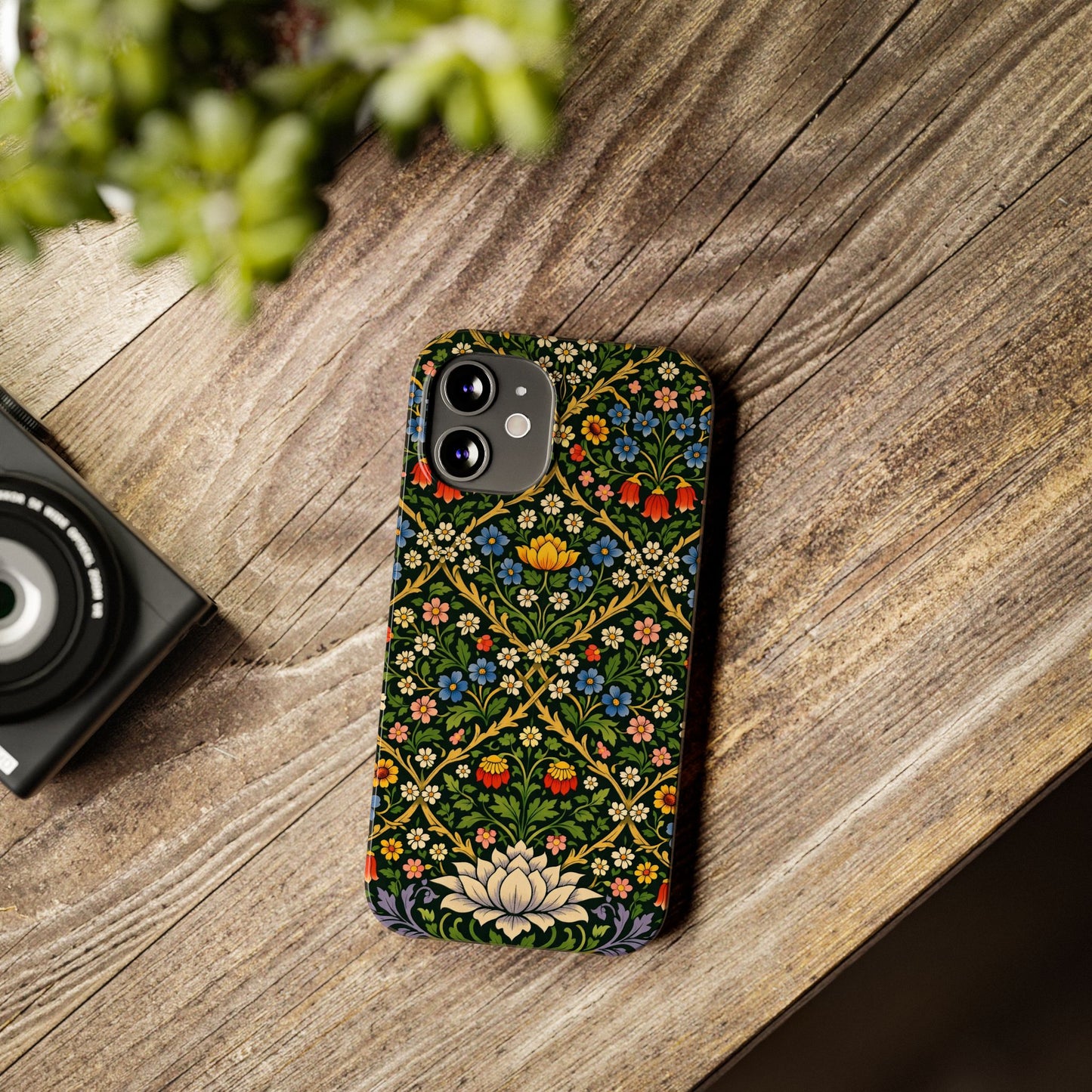 Slim Phone Case — Vintage William Morris Floral Pattern
