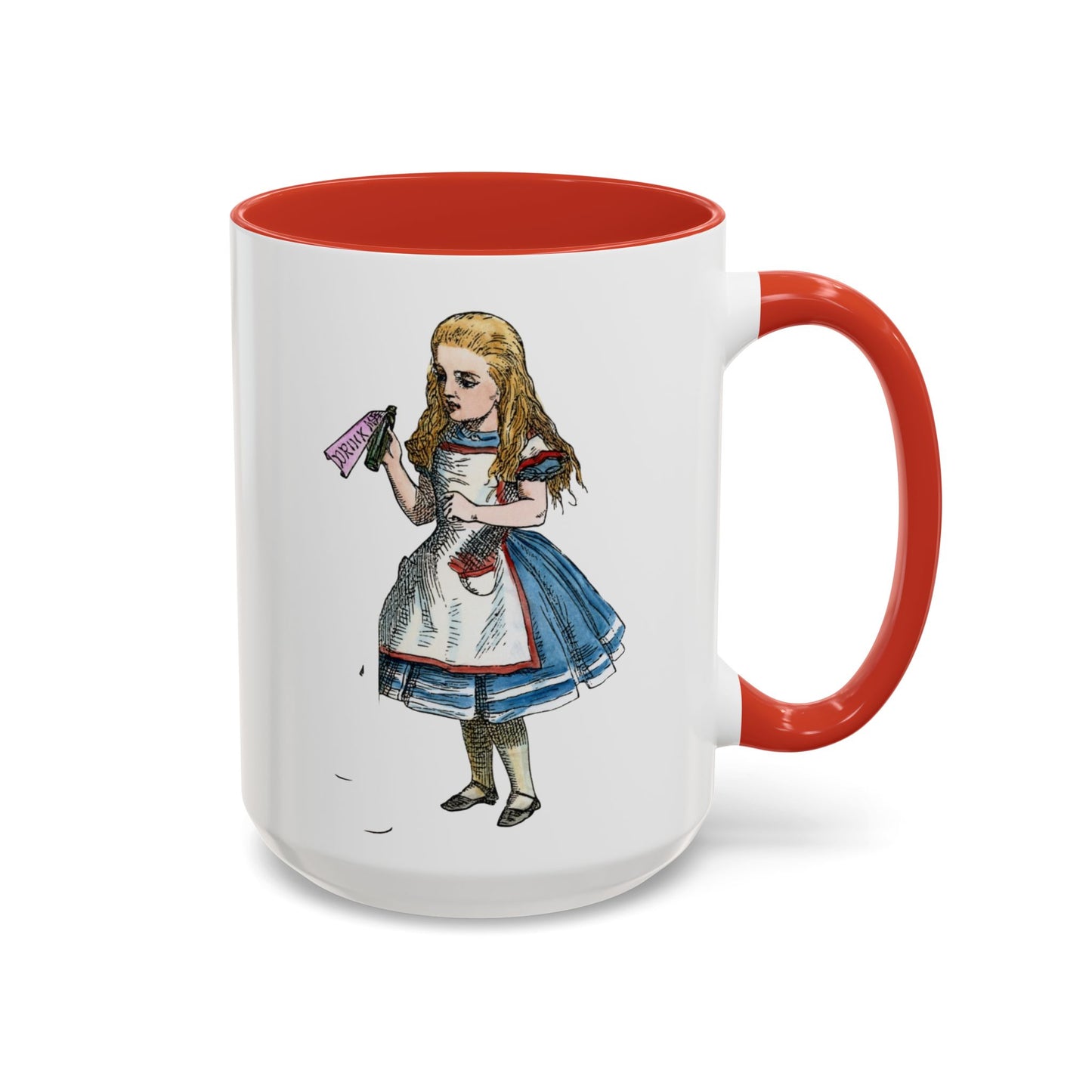 Alice in Wonderland Accent Coffee Mug – Vintage Alice Illustration (11/15 oz)