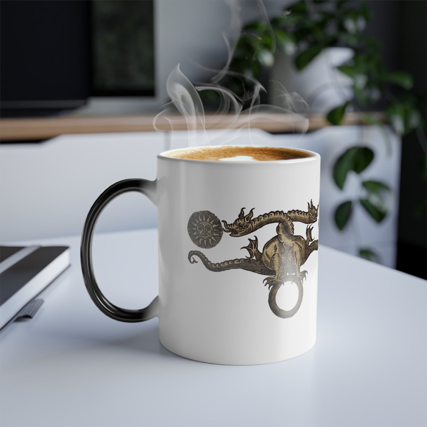 Dragon Ouroboros Color-Changing Mug — 11oz Morphing Heat-Sensitive Coffee Cup