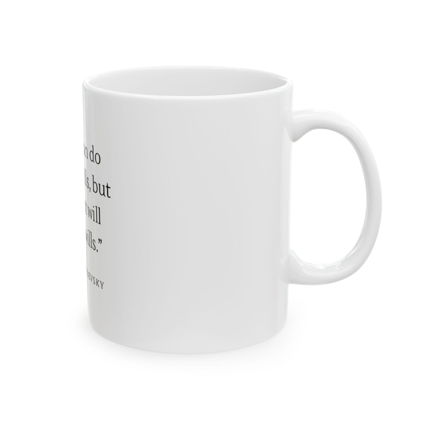 "A Man Can Do What He Wills" Mug — Schopenhauer