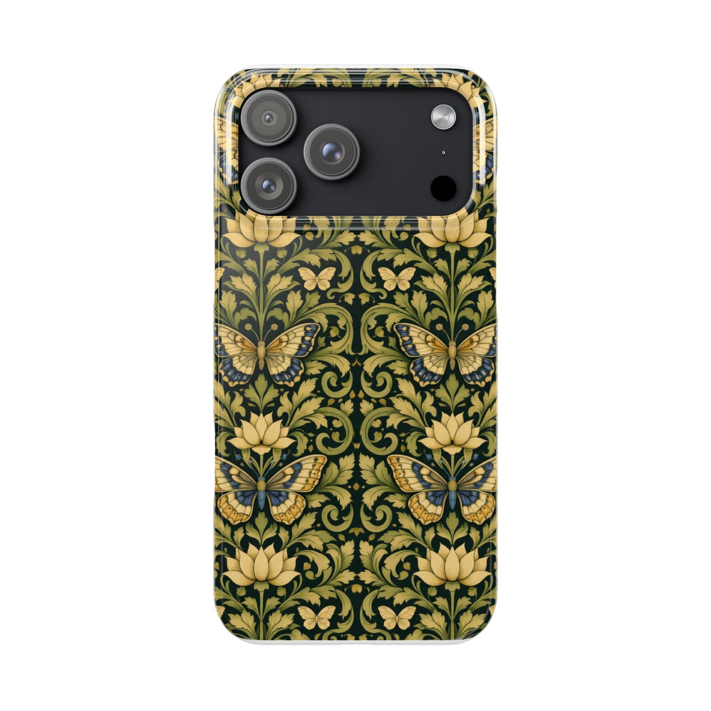 Victorian Butterfly Slim Phone Case — Vintage Floral Pattern