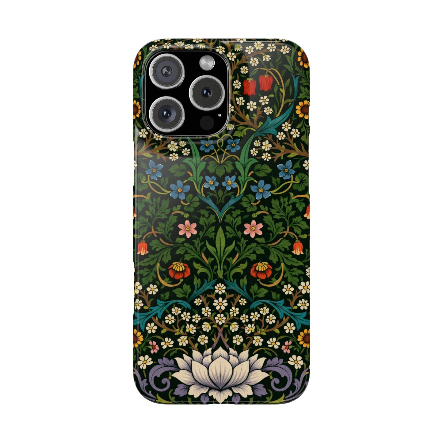 Slim Phone Case — Vintage Floral William Morris Style Pattern