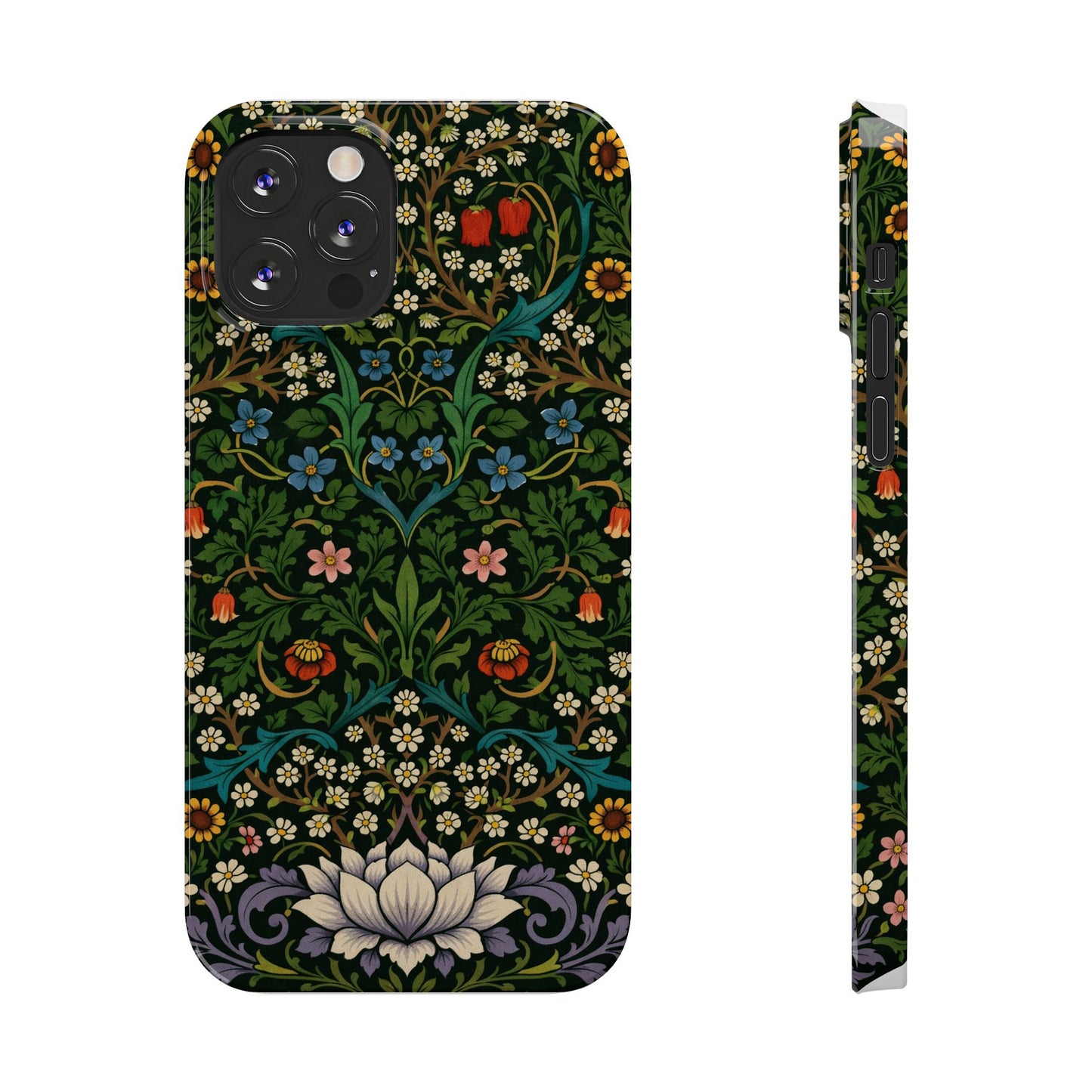 Slim Phone Case — Vintage Floral William Morris Style Pattern