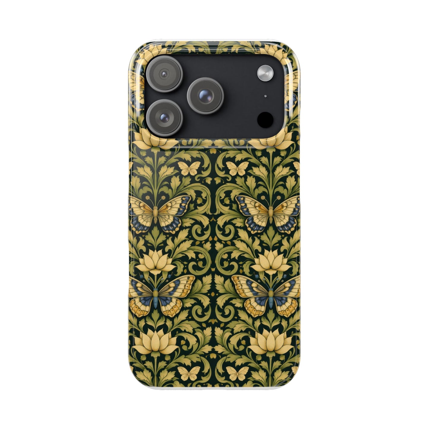 Victorian Butterfly Slim Phone Case — Vintage Floral Pattern