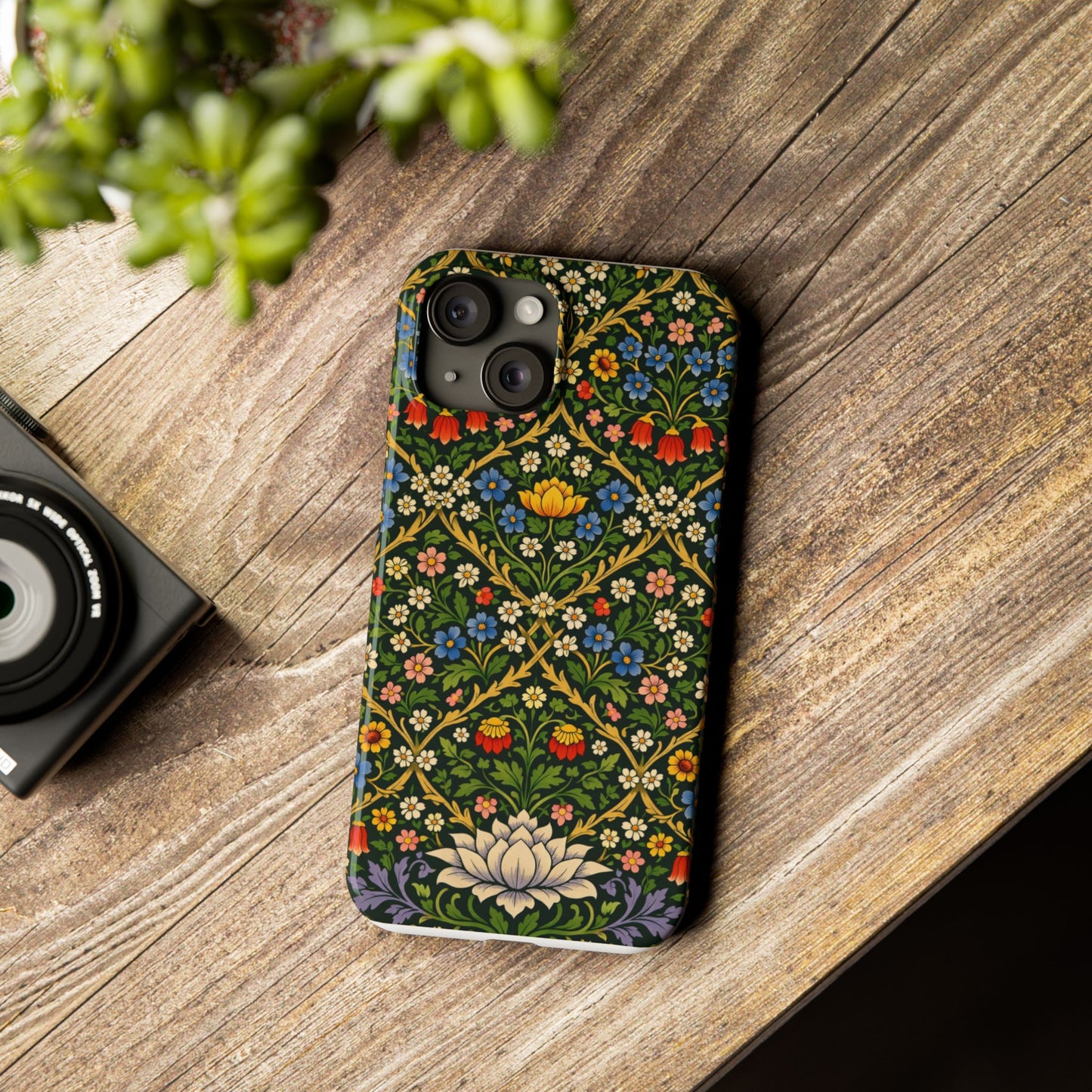 Slim Phone Case — Vintage William Morris Floral Pattern