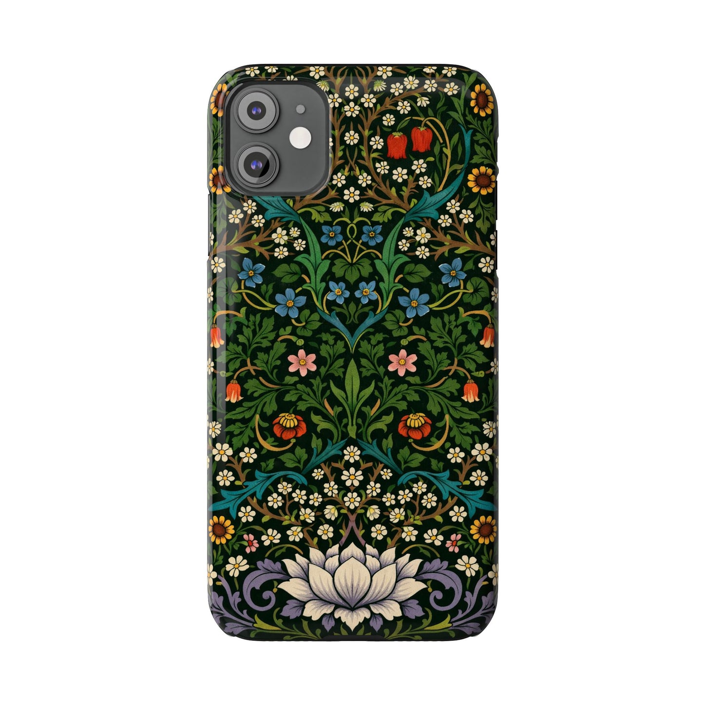 Slim Phone Case — Vintage Floral William Morris Style Pattern