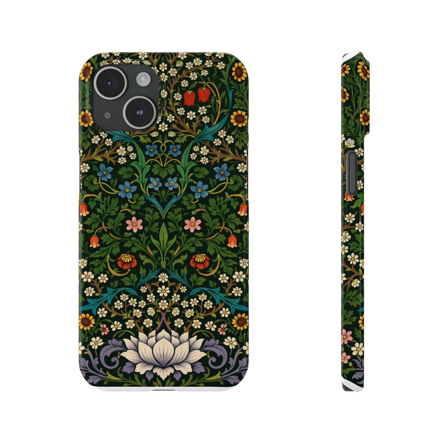 Slim Phone Case — Vintage Floral William Morris Style Pattern