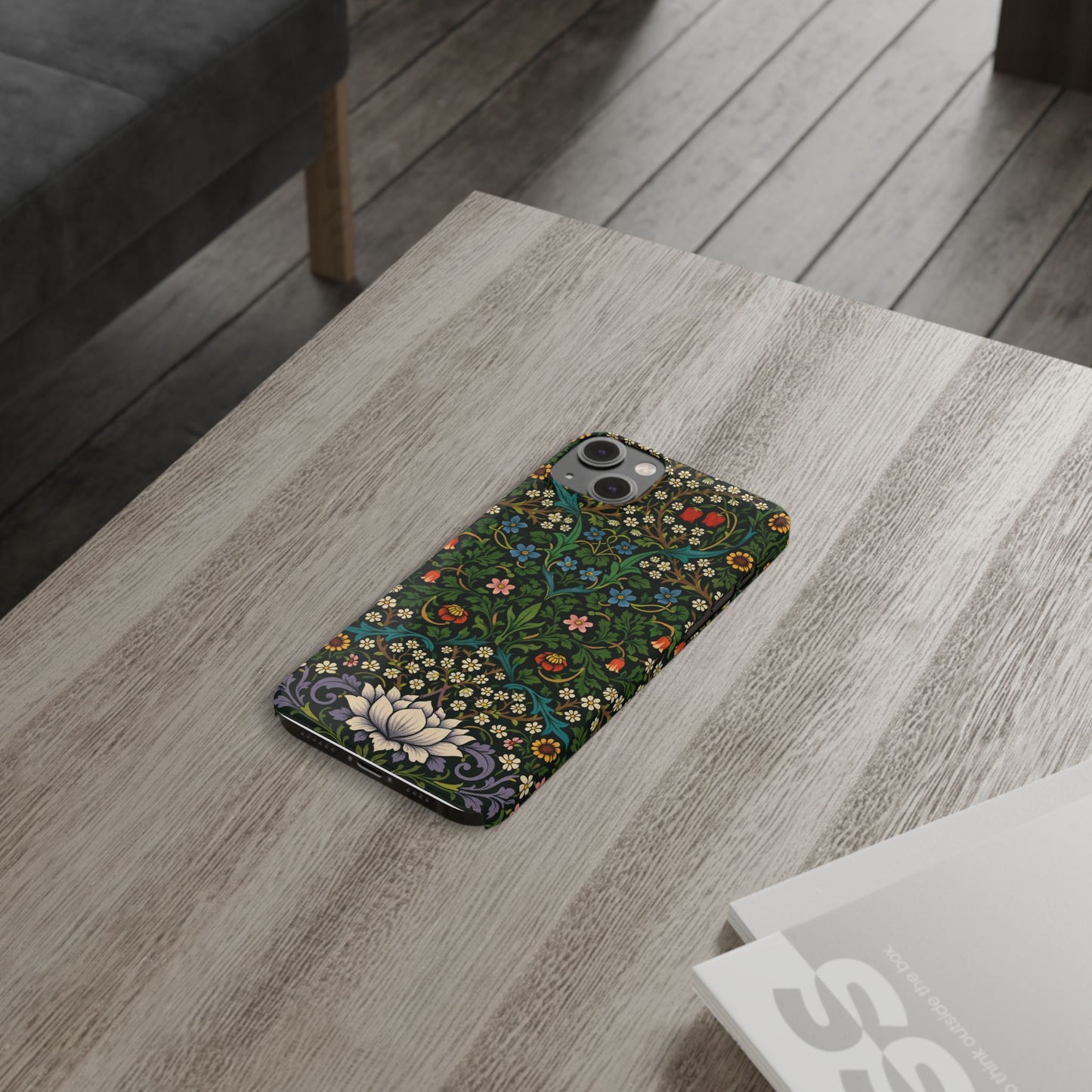 Slim Phone Case — Vintage Floral William Morris Style Pattern