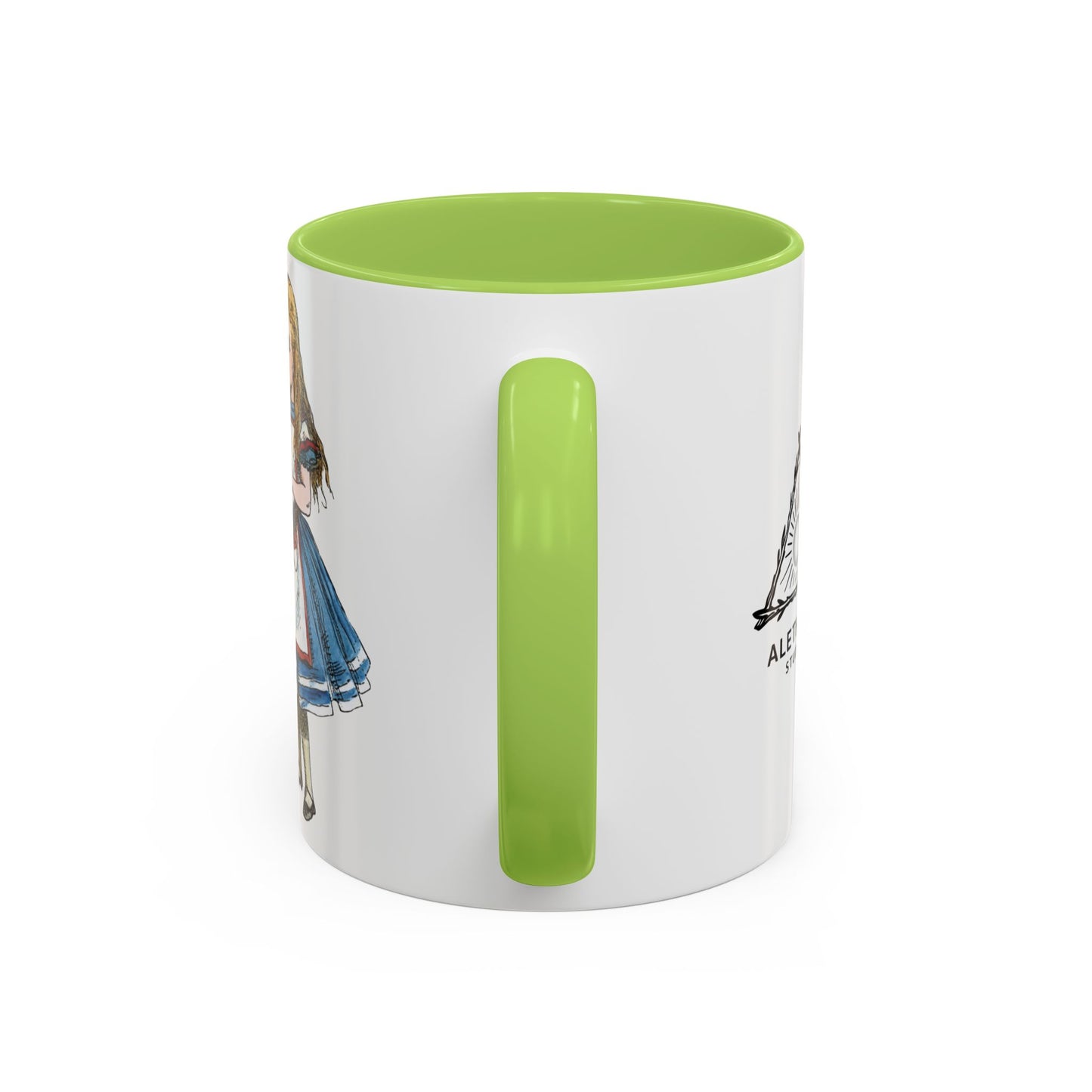 Alice in Wonderland Accent Coffee Mug – Vintage Alice Illustration (11/15 oz)